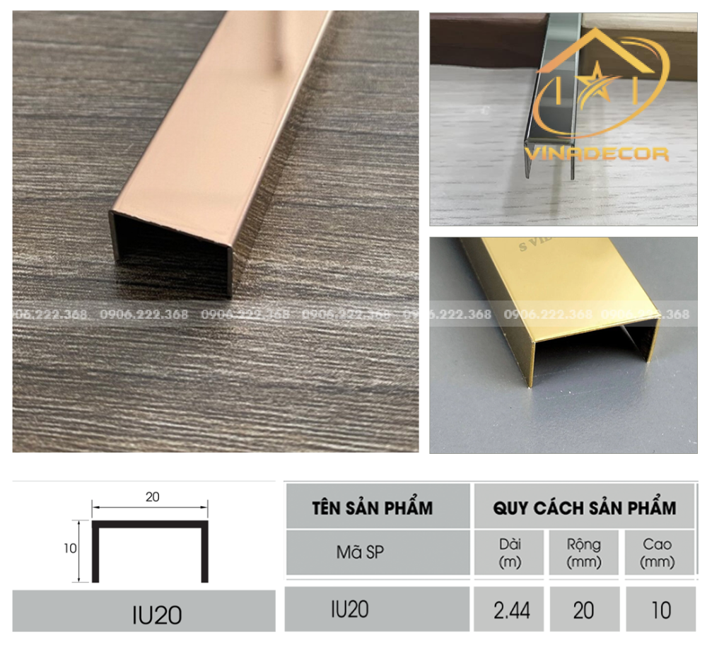 NẸP U20 INOX