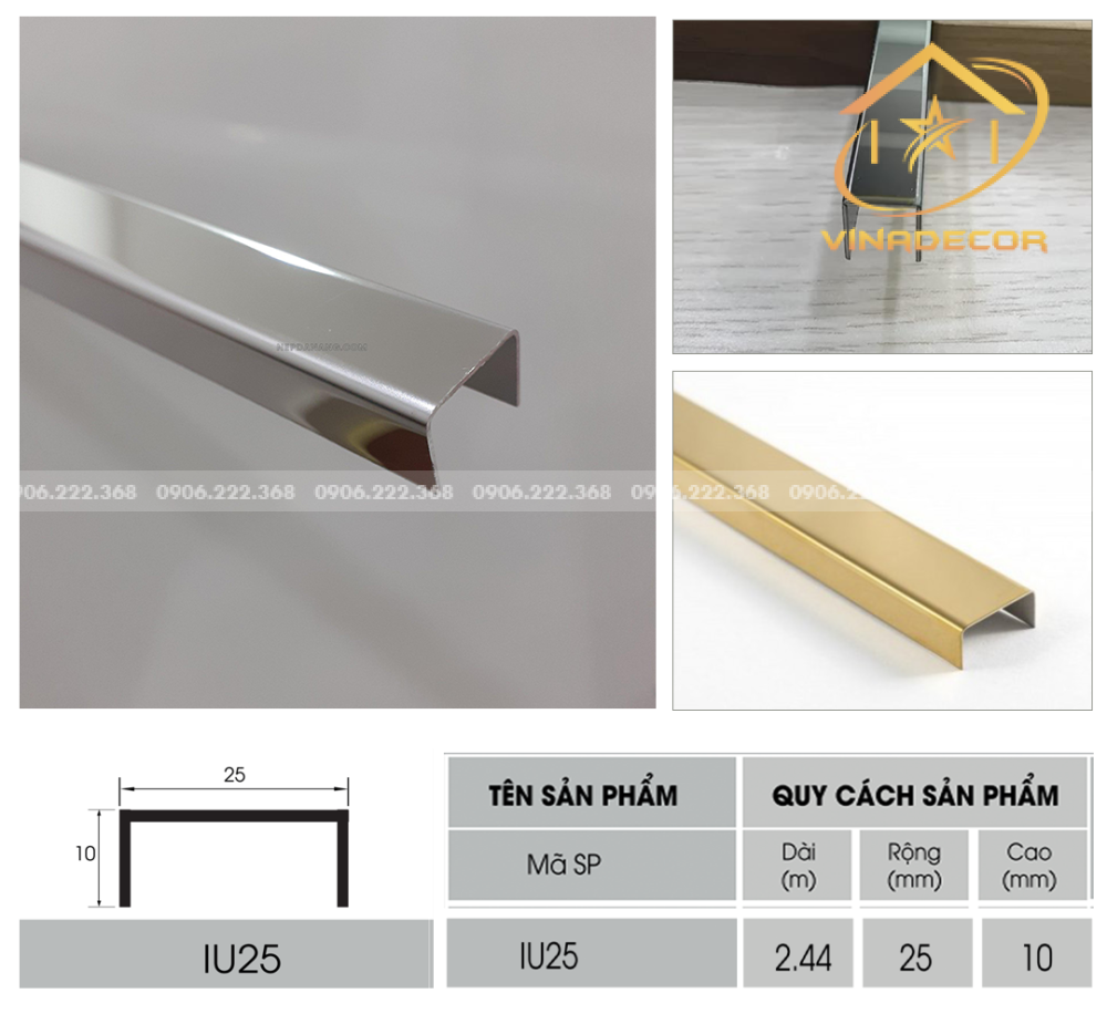NẸP U25 INOX