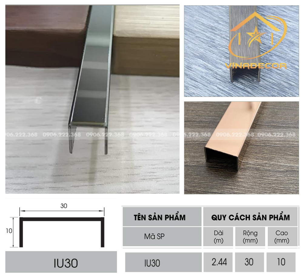 NẸP U30 INOX